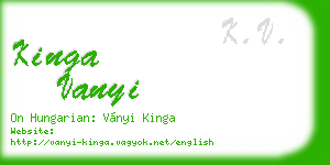 kinga vanyi business card