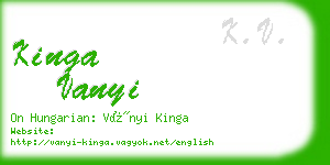 kinga vanyi business card